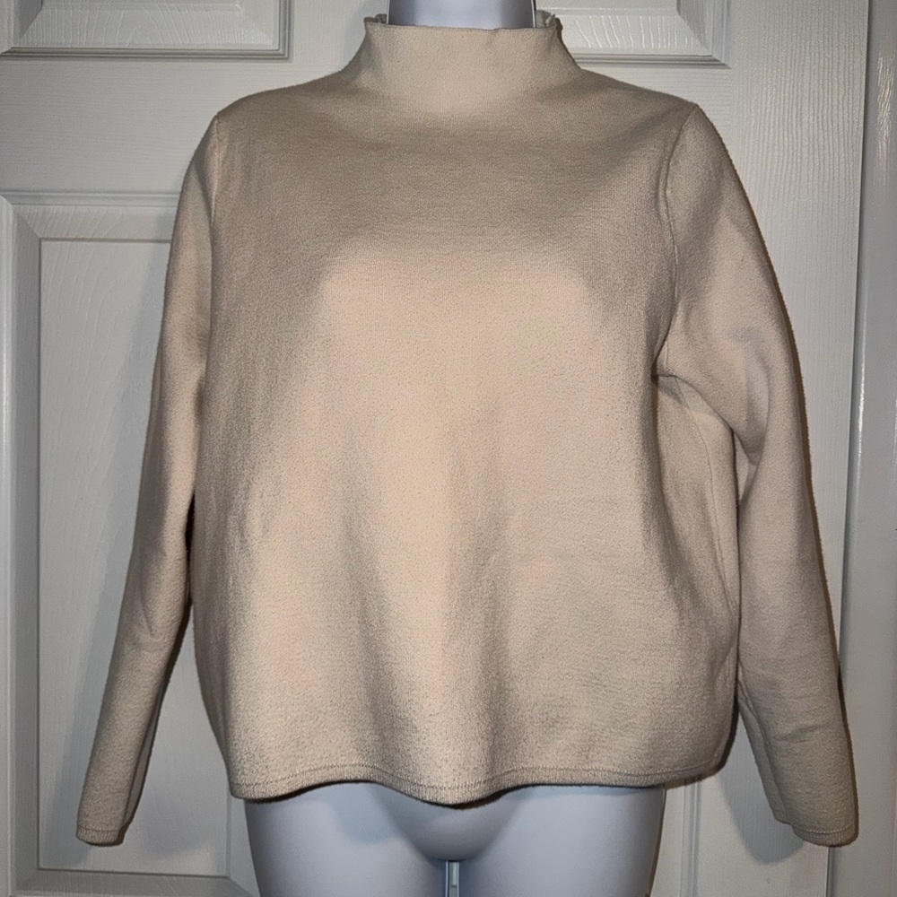 Mango Women's Soft Cream Turtleneck Sweater
